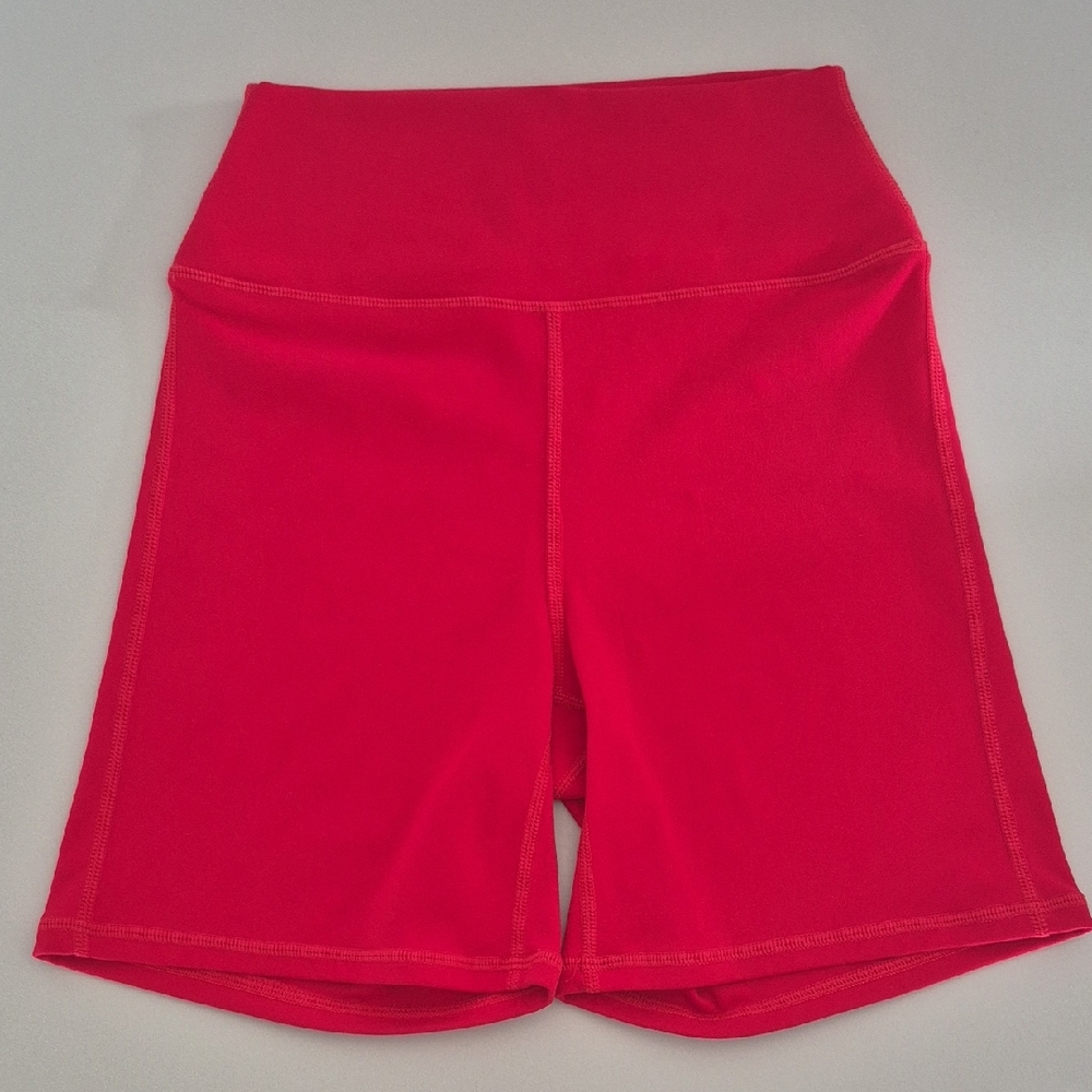 WeWoreWhat Red High-Waist Bike Shorts / SIZE S